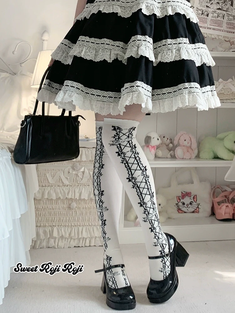Classic Lolita Socks Autumn Mid-calf Cotton Socks - Image 3