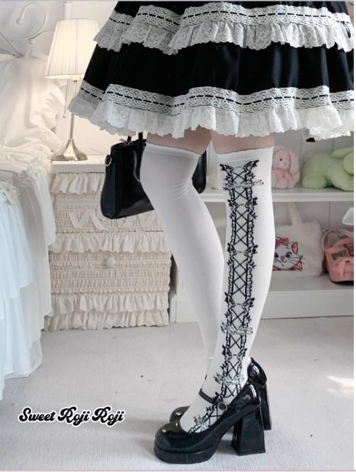 Classic Lolita Socks Autumn Mid-calf Cotton Socks - Image 5