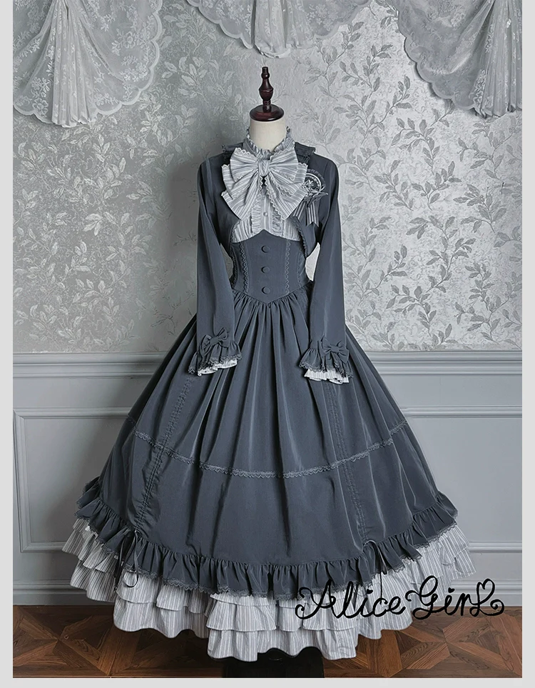 Duke of Victoria - Classic Lolita Striped Blouse - Image 19