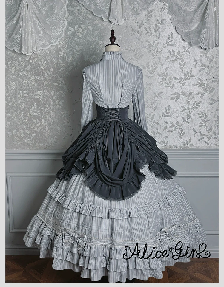 Duke of Victoria - Classic Lolita Striped Blouse - Image 23