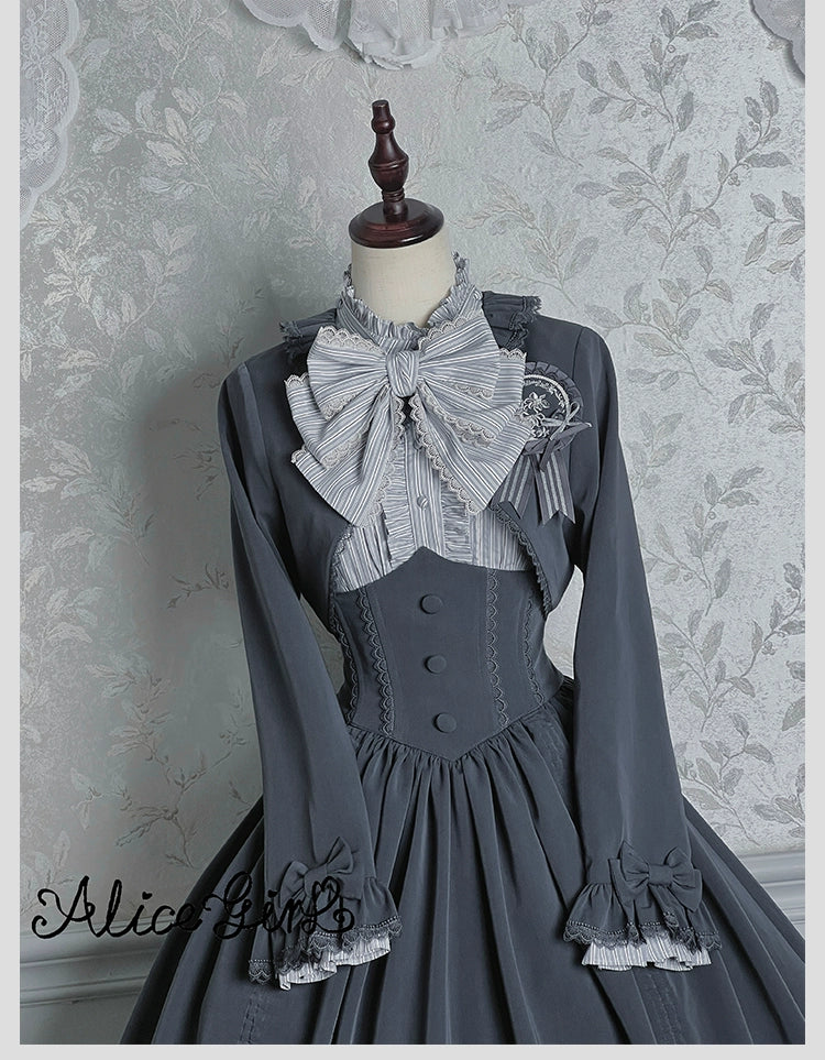 Duke of Victoria - Classic Lolita Striped Blouse - Image 24