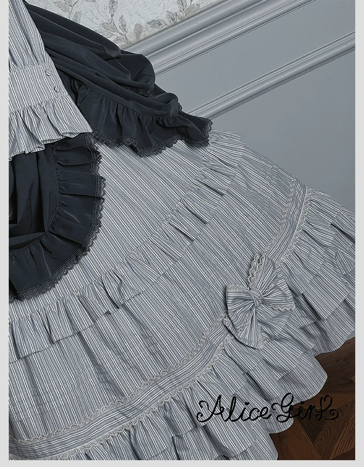Duke of Victoria - Classic Lolita Striped Blouse - Image 27