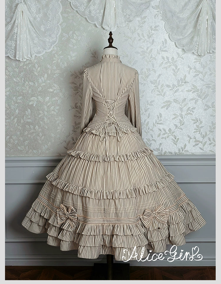 Duke of Victoria - Classic Lolita Striped Blouse - Image 31