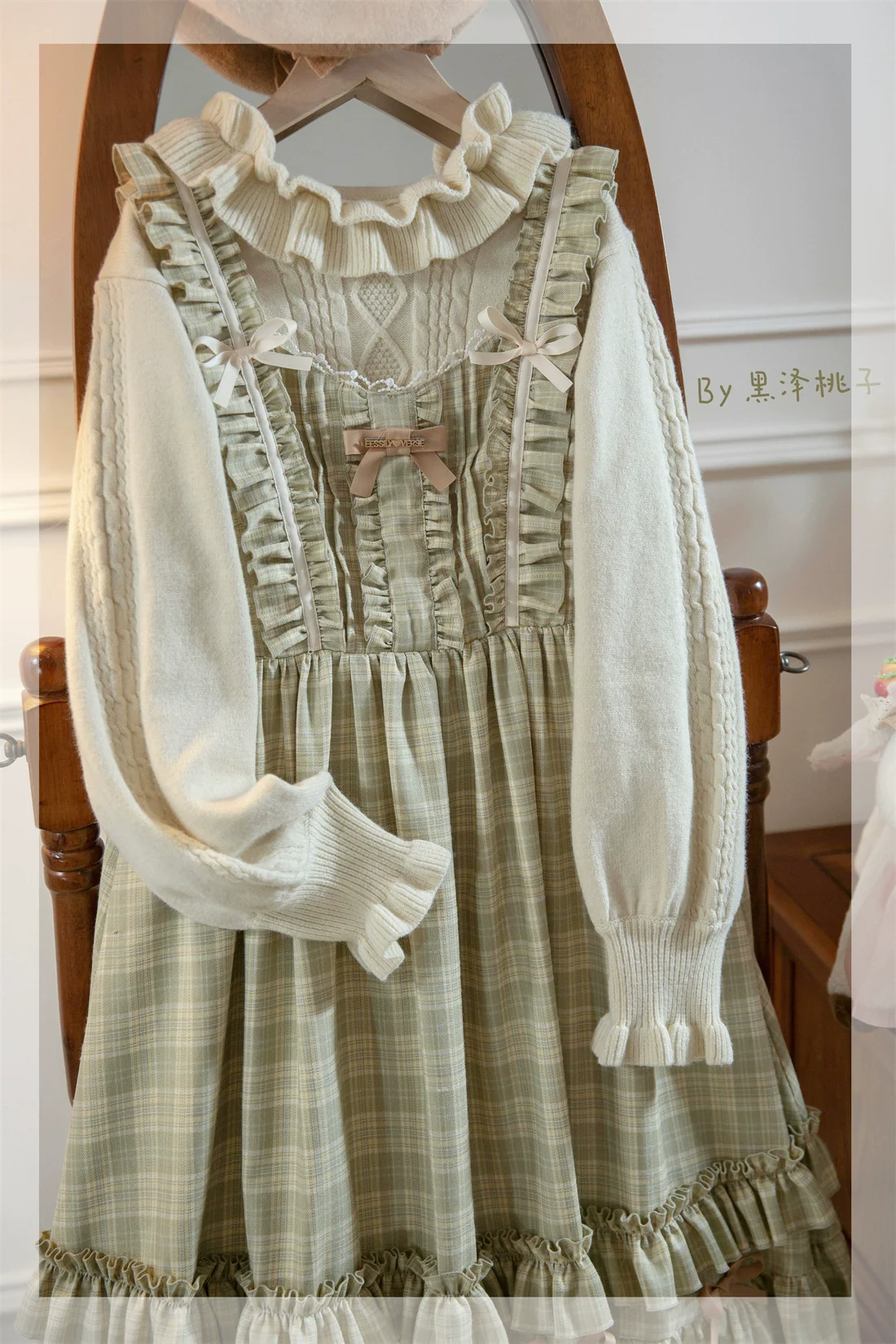 Green Fairy Tale - Classic Lolita Sweater Round Collar Winter Lolita Innerwear - Image 8