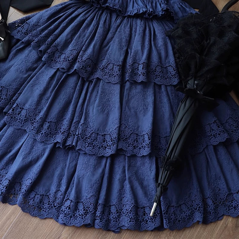 Forest Waltz - Classic Lolita Tiered Skirt Multi-layer Embroidered SK - Image 28