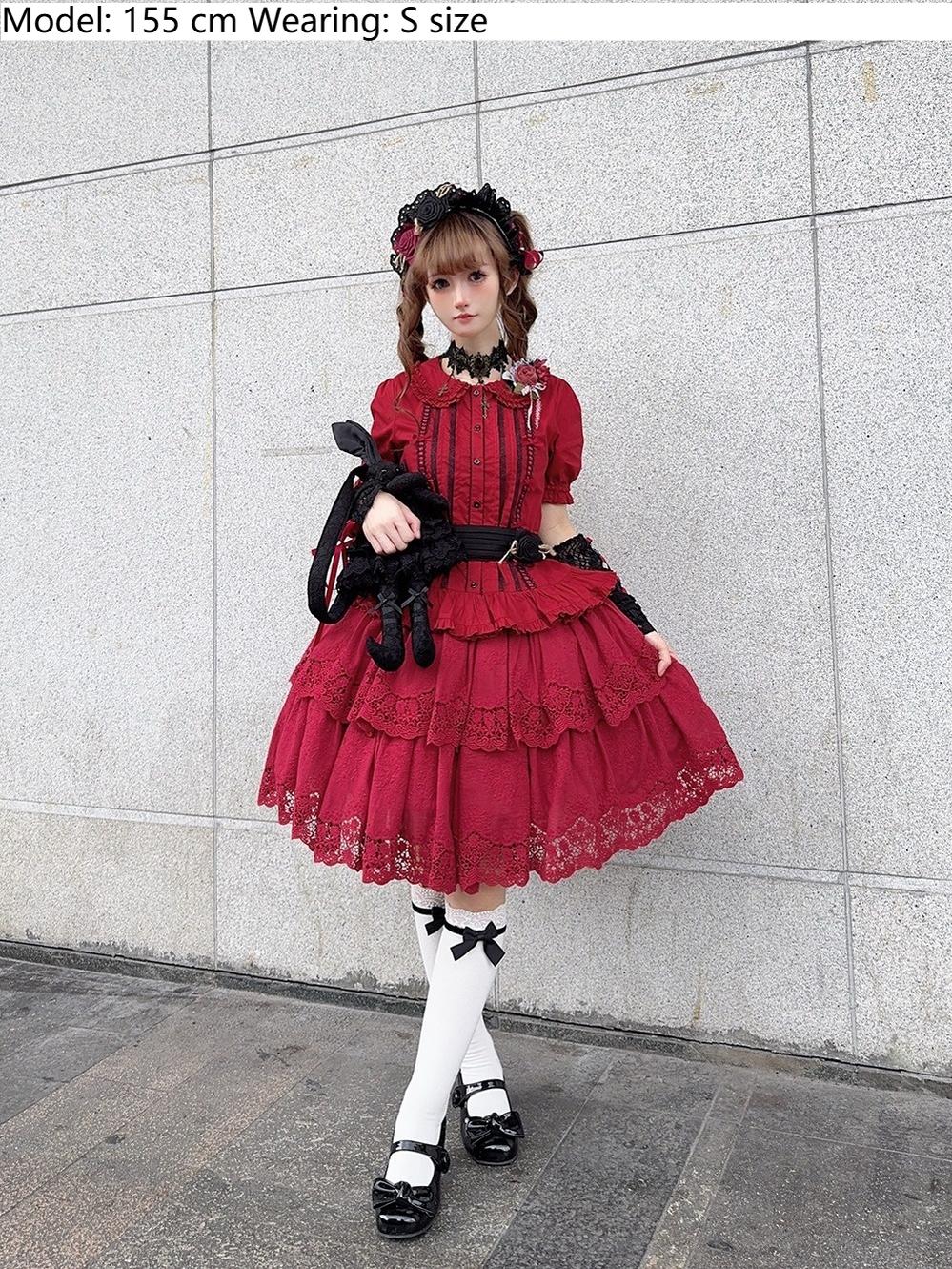 Forest Waltz - Classic Lolita Tiered Skirt Multi-layer Embroidered SK - Image 34