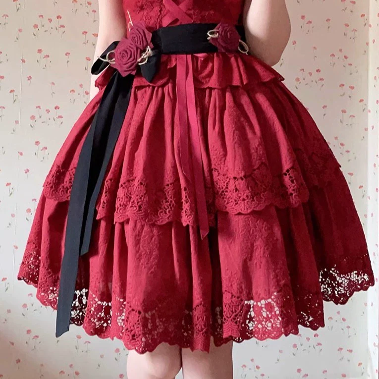 Forest Waltz - Classic Lolita Tiered Skirt Multi-layer Embroidered SK - Image 37