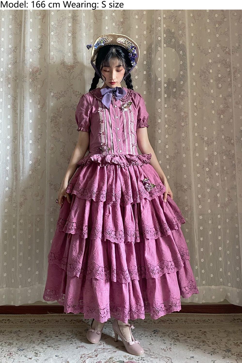 Forest Waltz - Classic Lolita Tiered Skirt Multi-layer Embroidered SK - Image 57