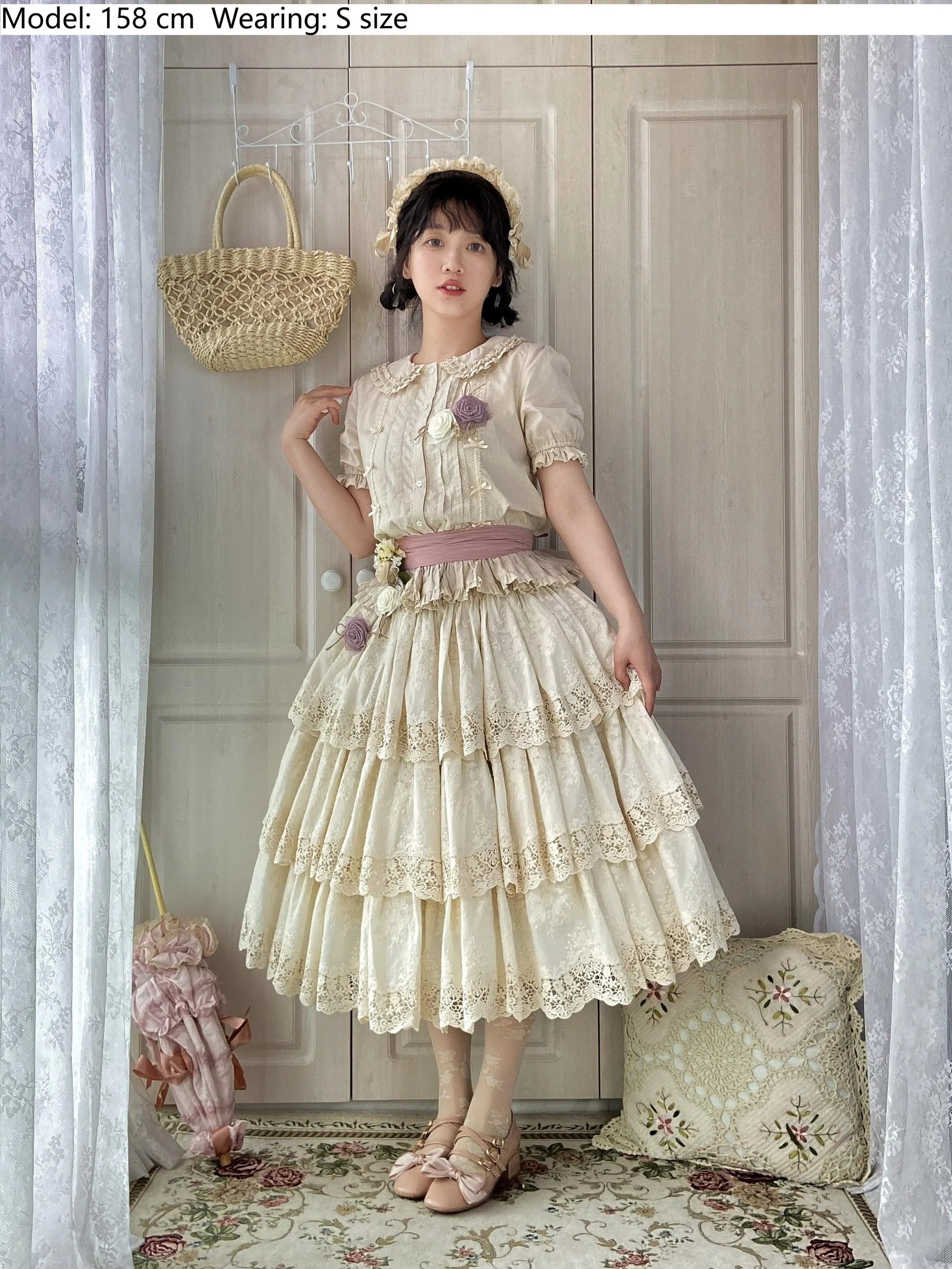 Forest Waltz - Classic Lolita Tiered Skirt Multi-layer Embroidered SK - Image 9