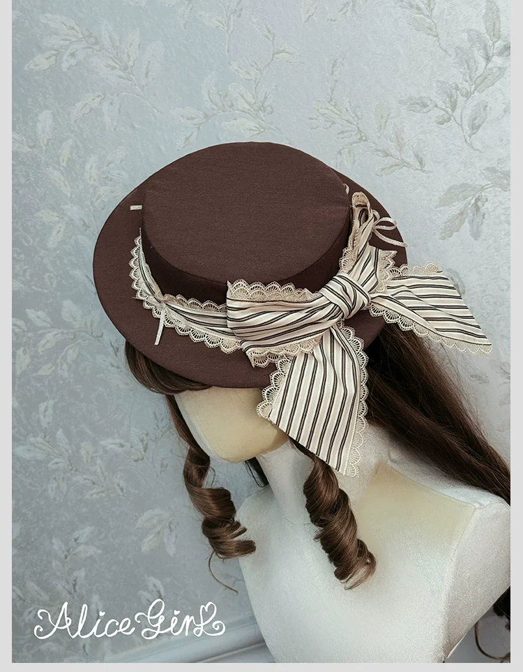 Alice Girl - Duke of Victoria - Classic Lolita Top Hat & Brooch - Image 5