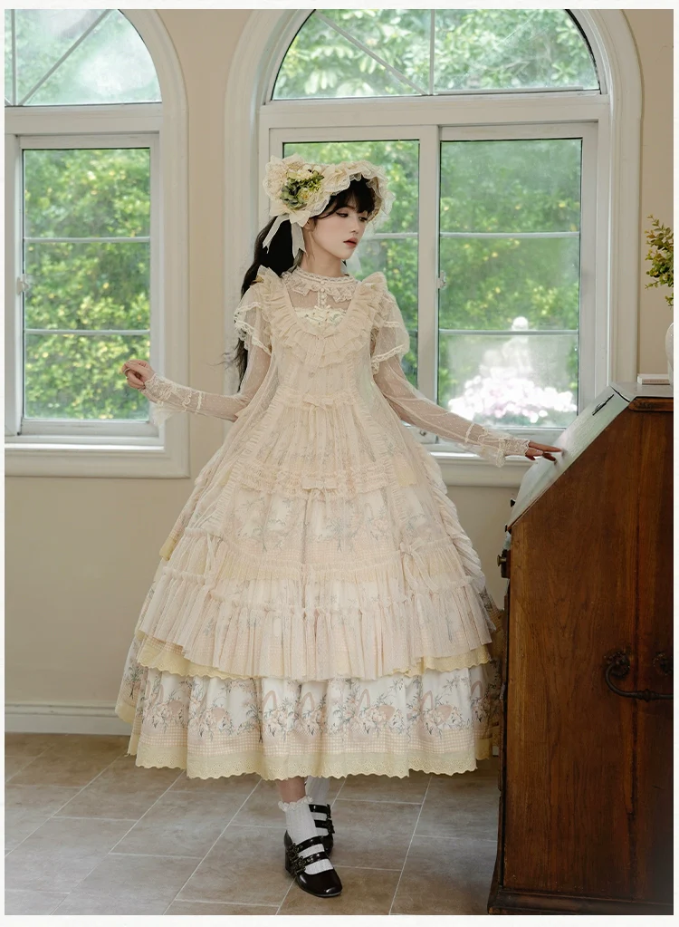 With PUJI - Letters and Poetry - Classic Lolita Tulle Over-Skirt for Summer - Image 11