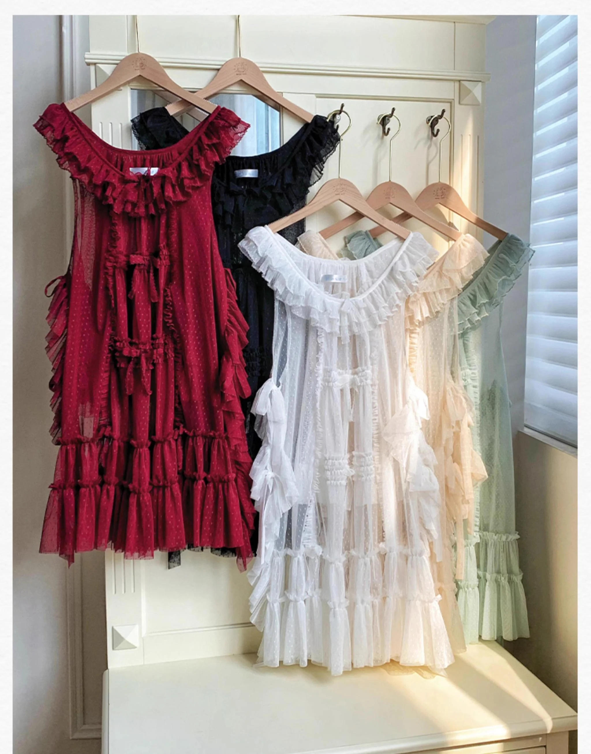 With PUJI - Letters and Poetry - Classic Lolita Tulle Over-Skirt for Summer - Image 2