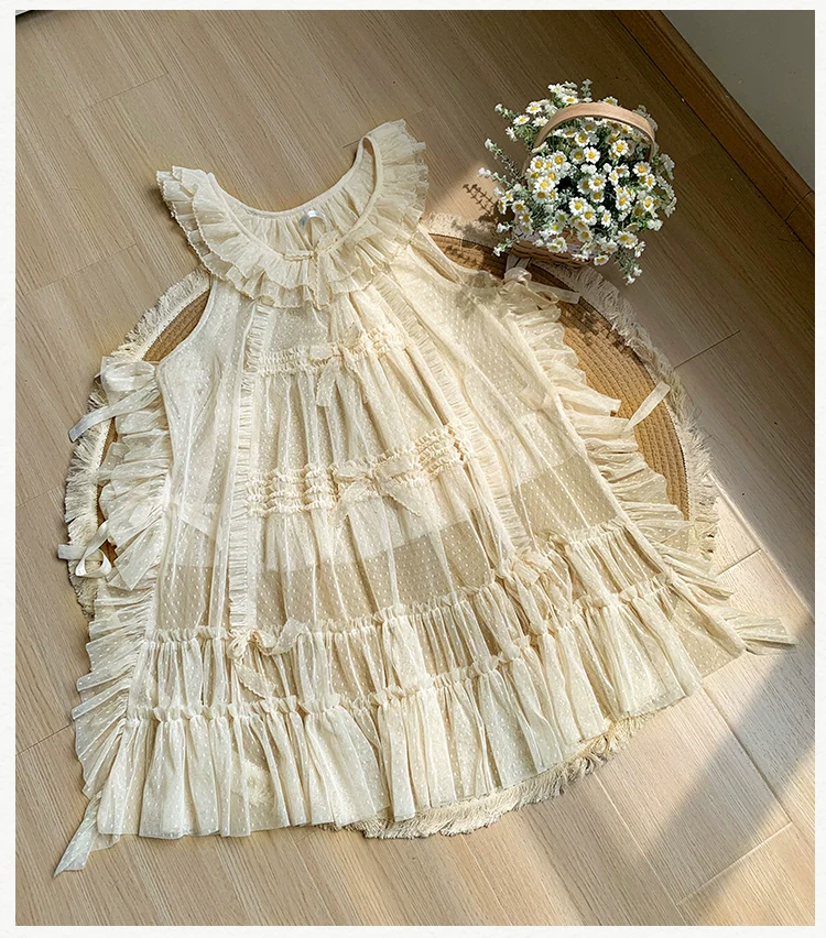 With PUJI - Letters and Poetry - Classic Lolita Tulle Over-Skirt for Summer - Image 20