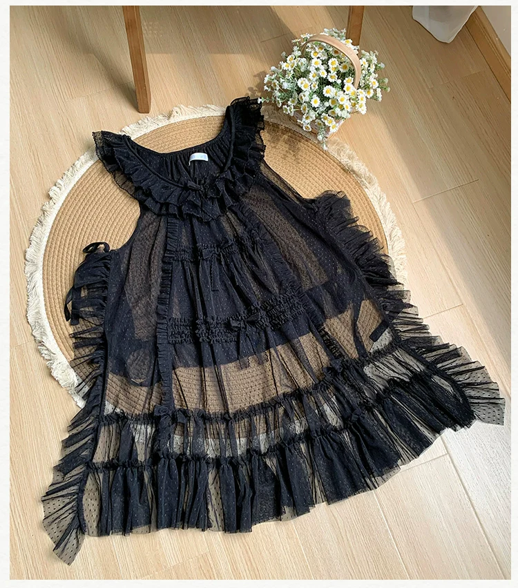 With PUJI - Letters and Poetry - Classic Lolita Tulle Over-Skirt for Summer - Image 22