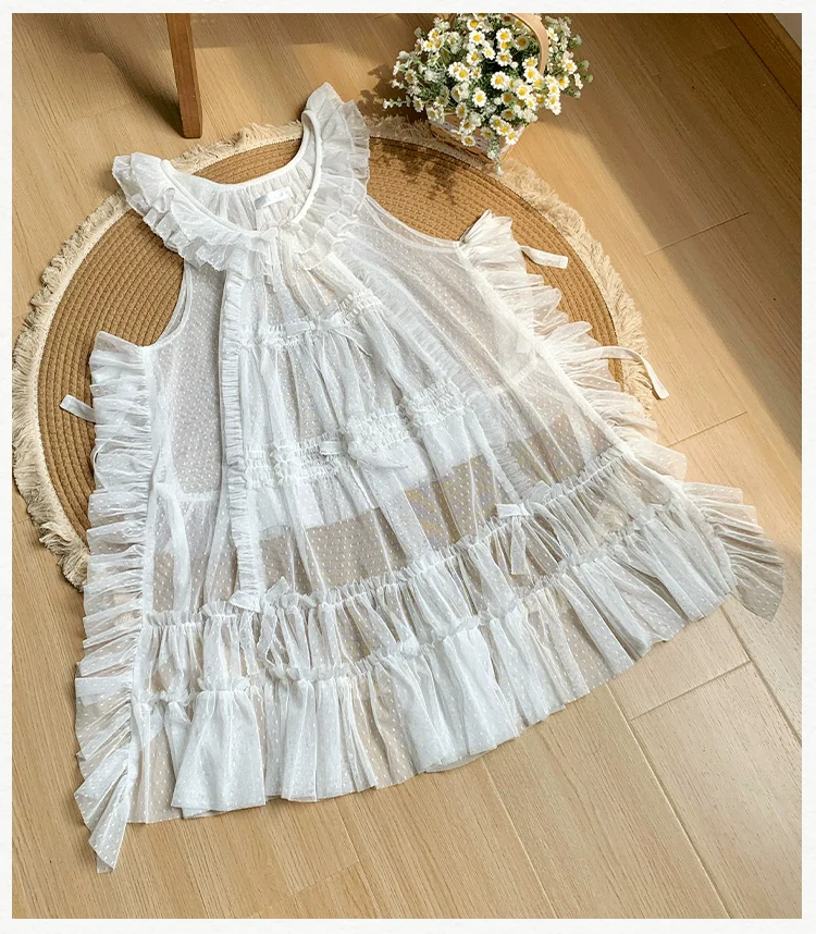 With PUJI - Letters and Poetry - Classic Lolita Tulle Over-Skirt for Summer - Image 24