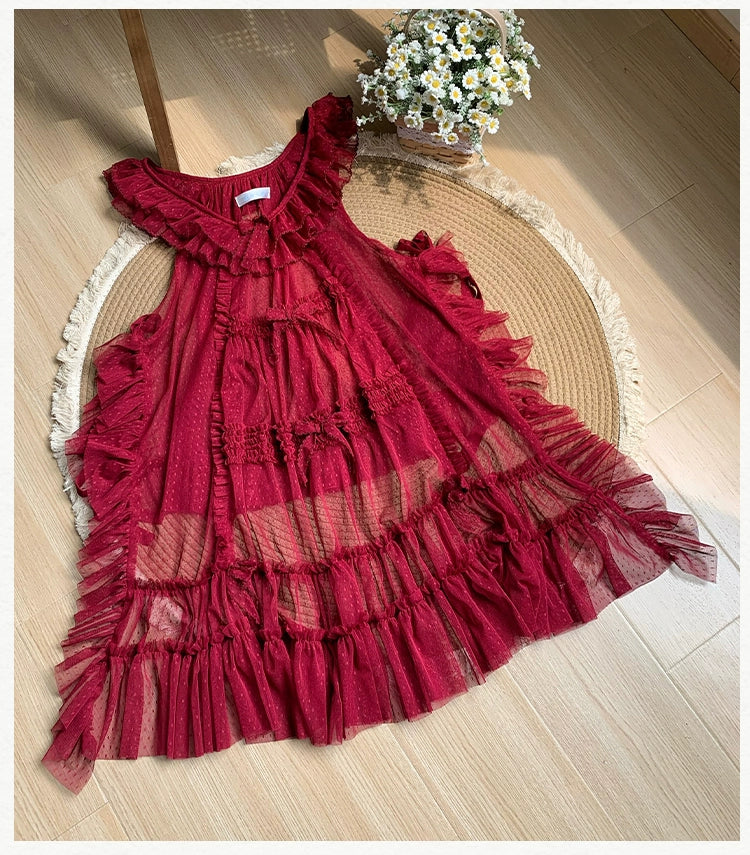 With PUJI - Letters and Poetry - Classic Lolita Tulle Over-Skirt for Summer - Image 26