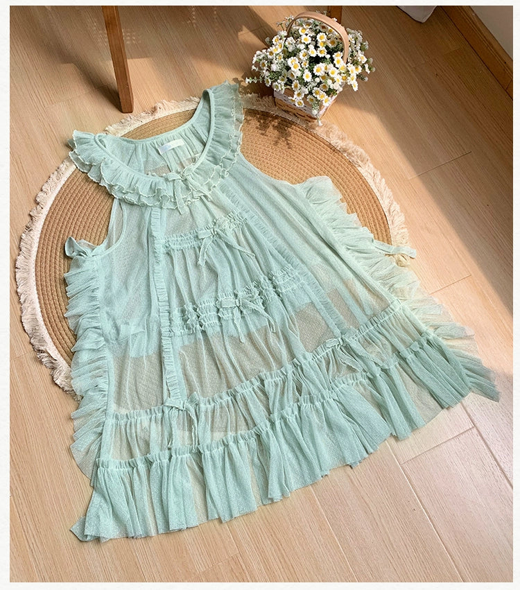 With PUJI - Letters and Poetry - Classic Lolita Tulle Over-Skirt for Summer - Image 28