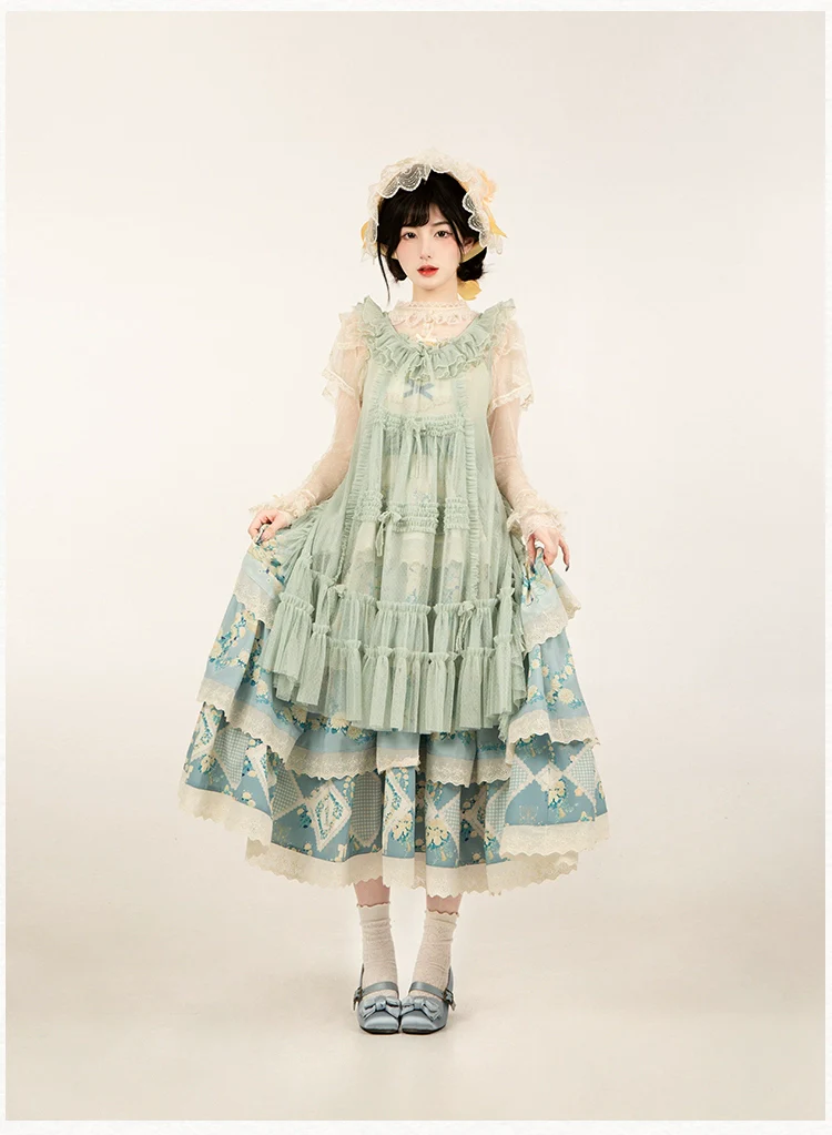 With PUJI - Letters and Poetry - Classic Lolita Tulle Over-Skirt for Summer - Image 3