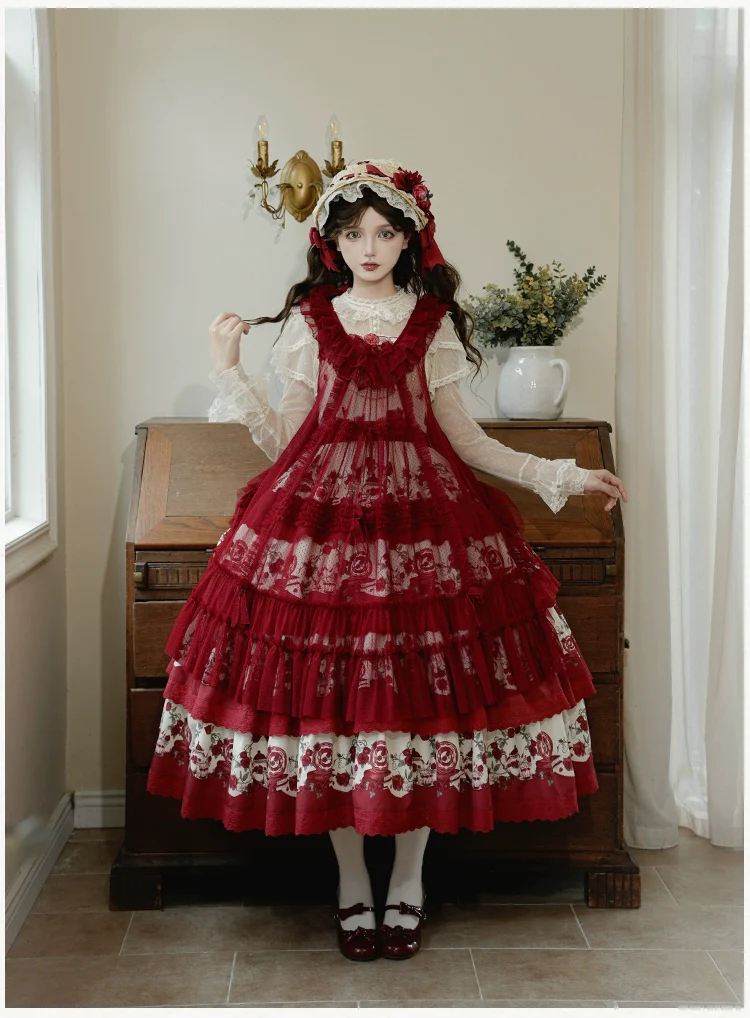 With PUJI - Letters and Poetry - Classic Lolita Tulle Over-Skirt for Summer - Image 6