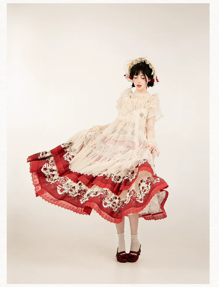 With PUJI - Letters and Poetry - Classic Lolita Tulle Over-Skirt for Summer - Image 7