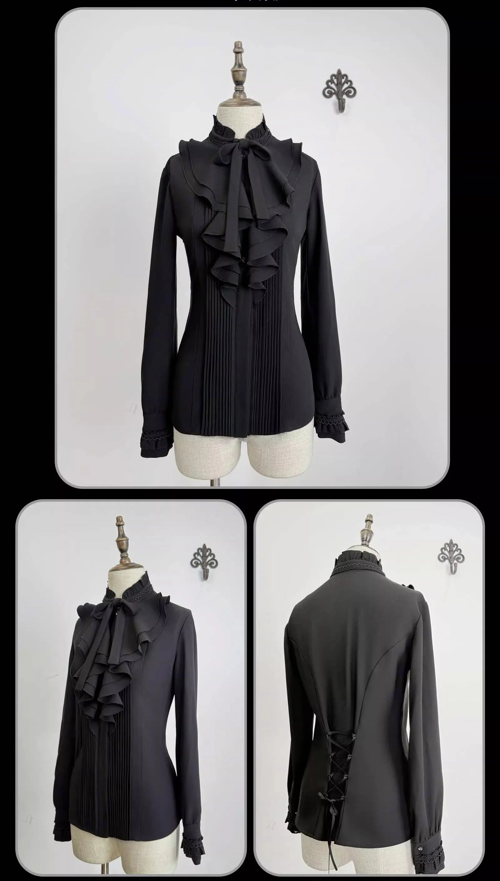 The Seventh Tenet - Classic Lolita Wool SK Set, Detachable Cape - Image 30