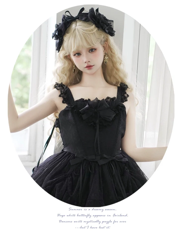 Iris Love - Gothic Princess Lolita JSK Dress + Elegant Chiffon Top - Image 14