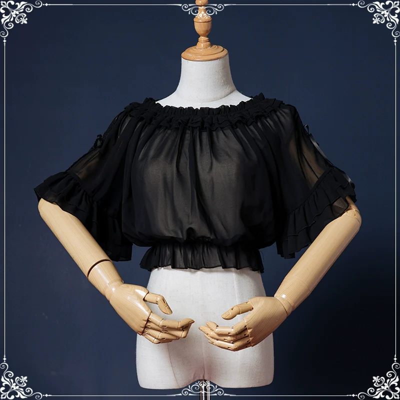 Iris Love - Gothic Princess Lolita JSK Dress + Elegant Chiffon Top - Image 17