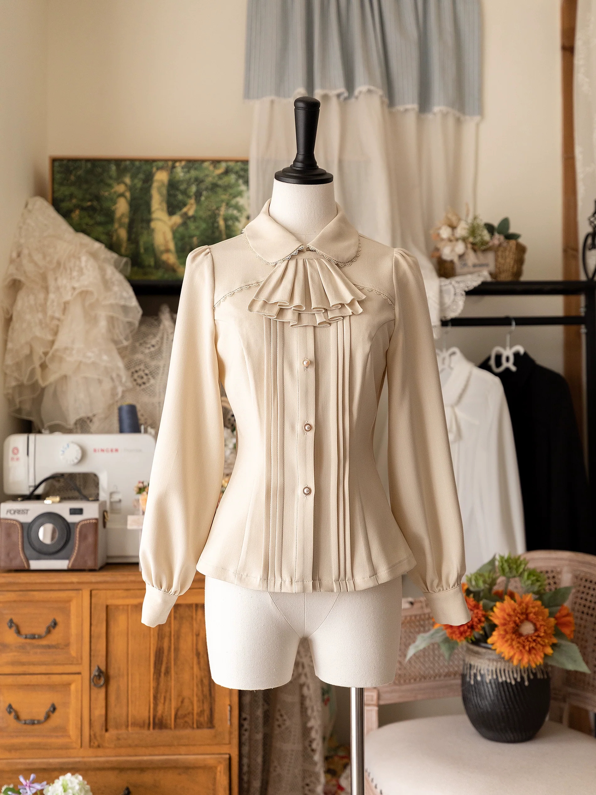 Little Manor - Classical Lolita JSK Dress & Long Sleeve Blouse - Image 24
