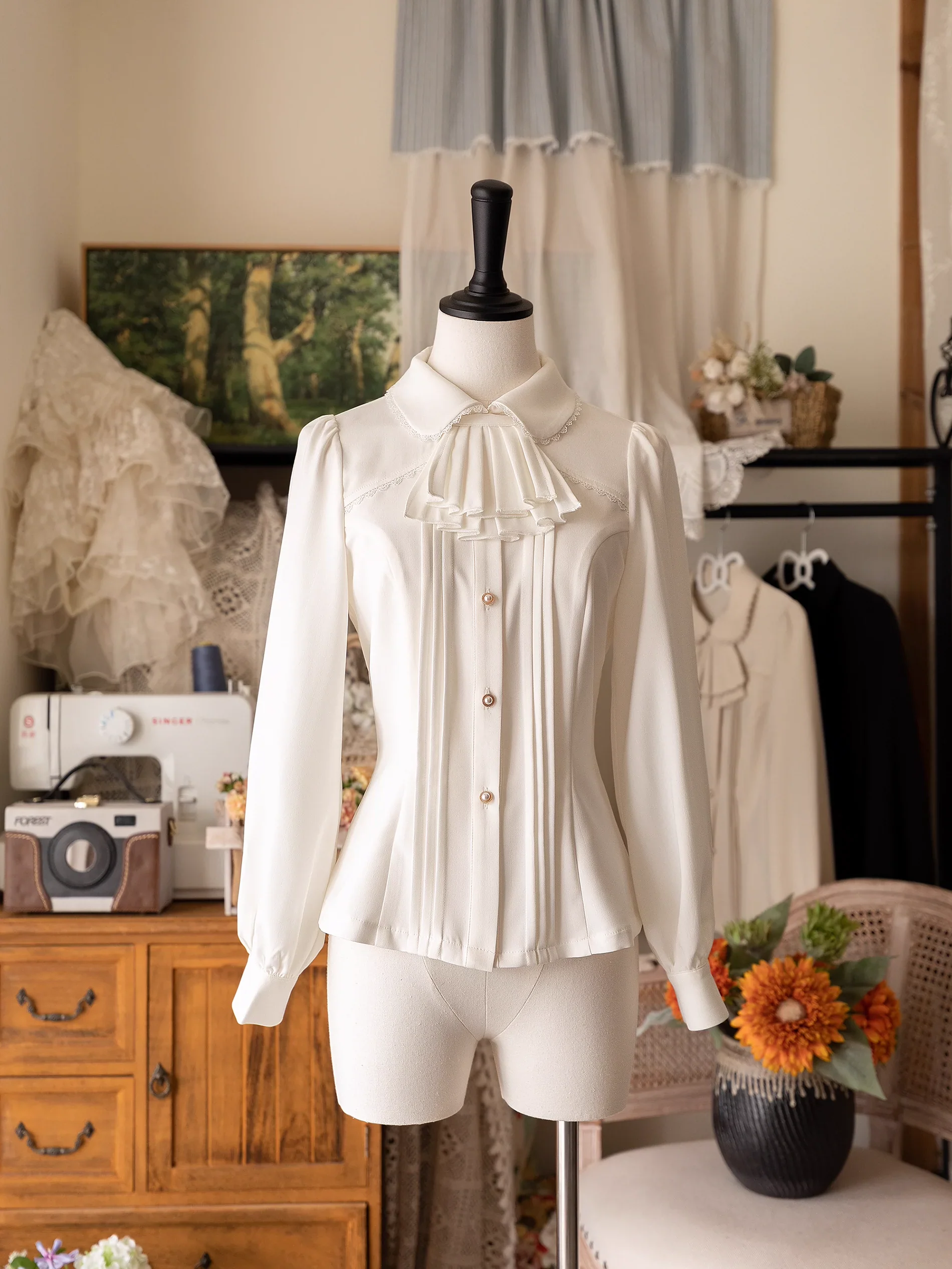 Little Manor - Classical Lolita JSK Dress & Long Sleeve Blouse - Image 25