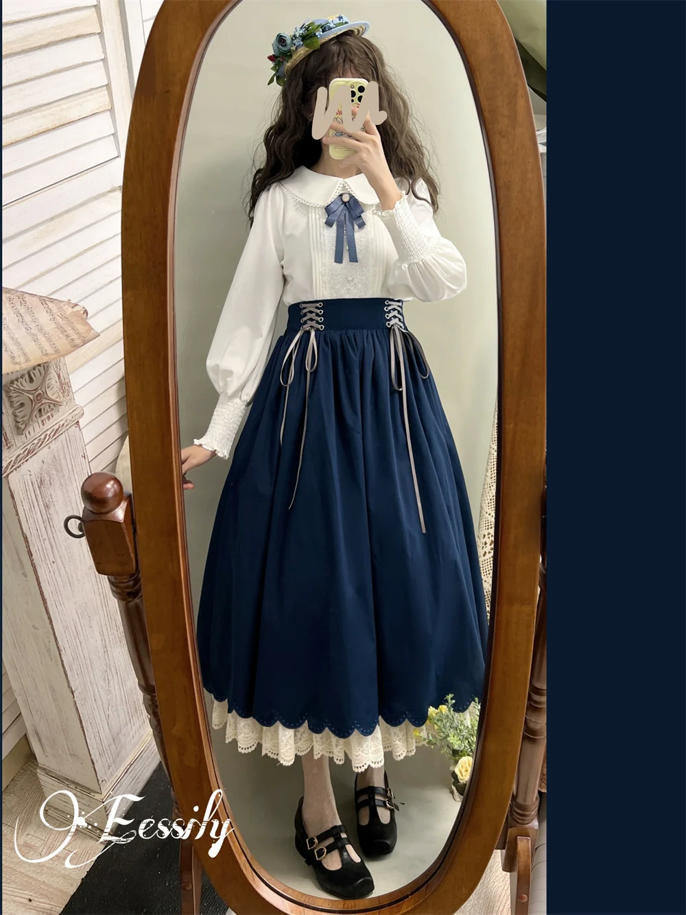 Countess's Autumn Travel - Vintage Lolita Shirt and Skirt - Image 10