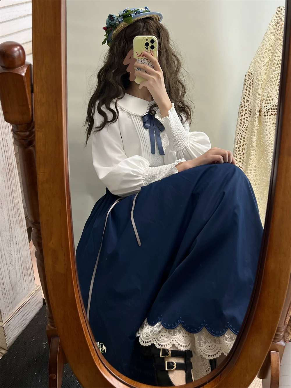 Countess's Autumn Travel - Vintage Lolita Shirt and Skirt - Image 11