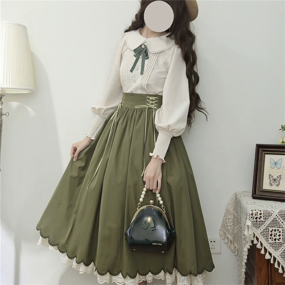 Countess's Autumn Travel - Vintage Lolita Shirt and Skirt - Image 21