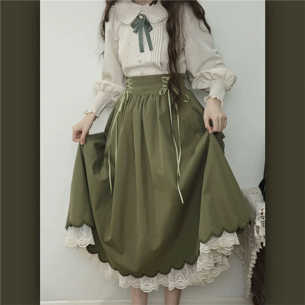 Countess's Autumn Travel - Vintage Lolita Shirt and Skirt - Image 22