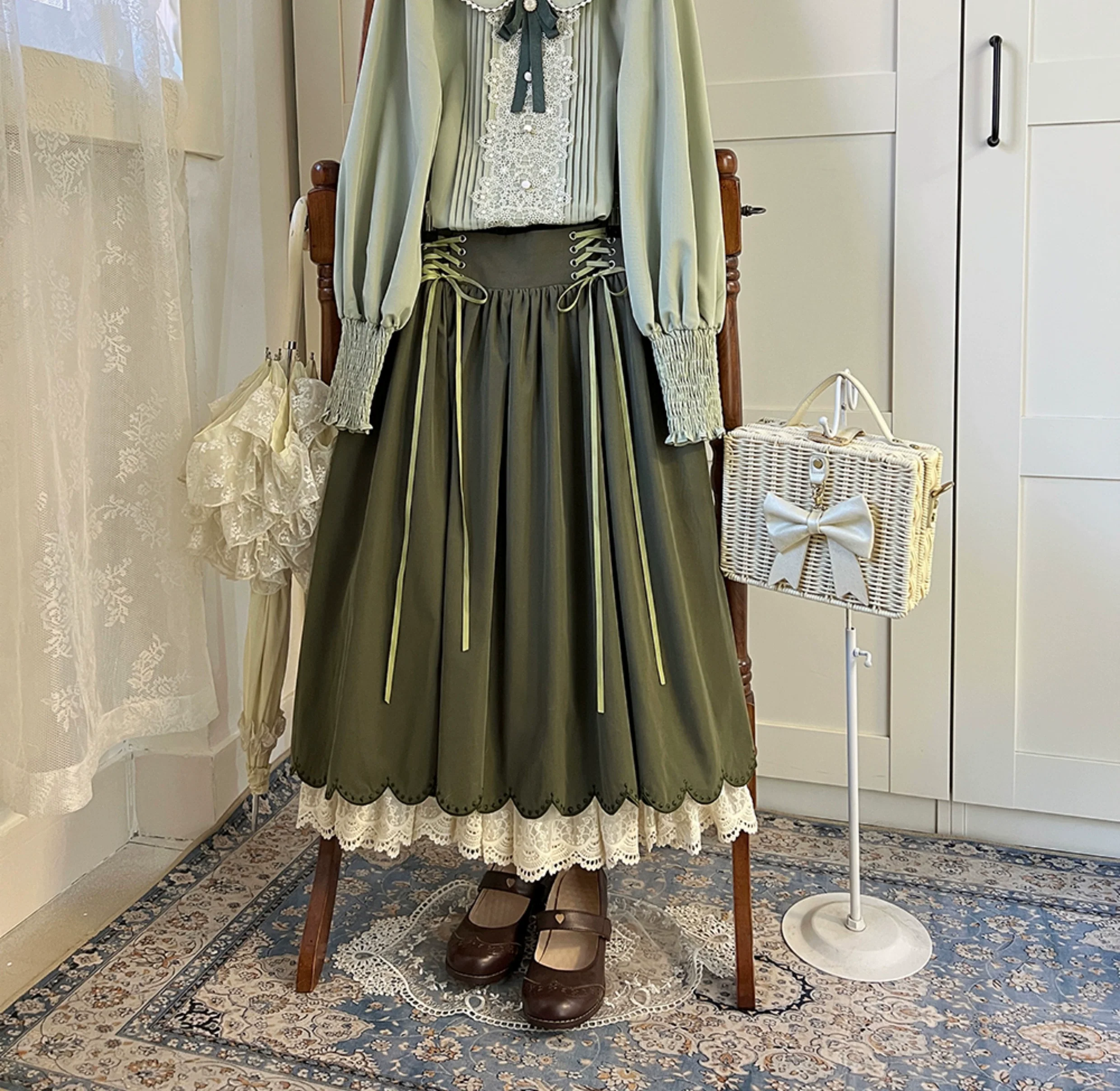 Countess's Autumn Travel - Vintage Lolita Shirt and Skirt - Image 23