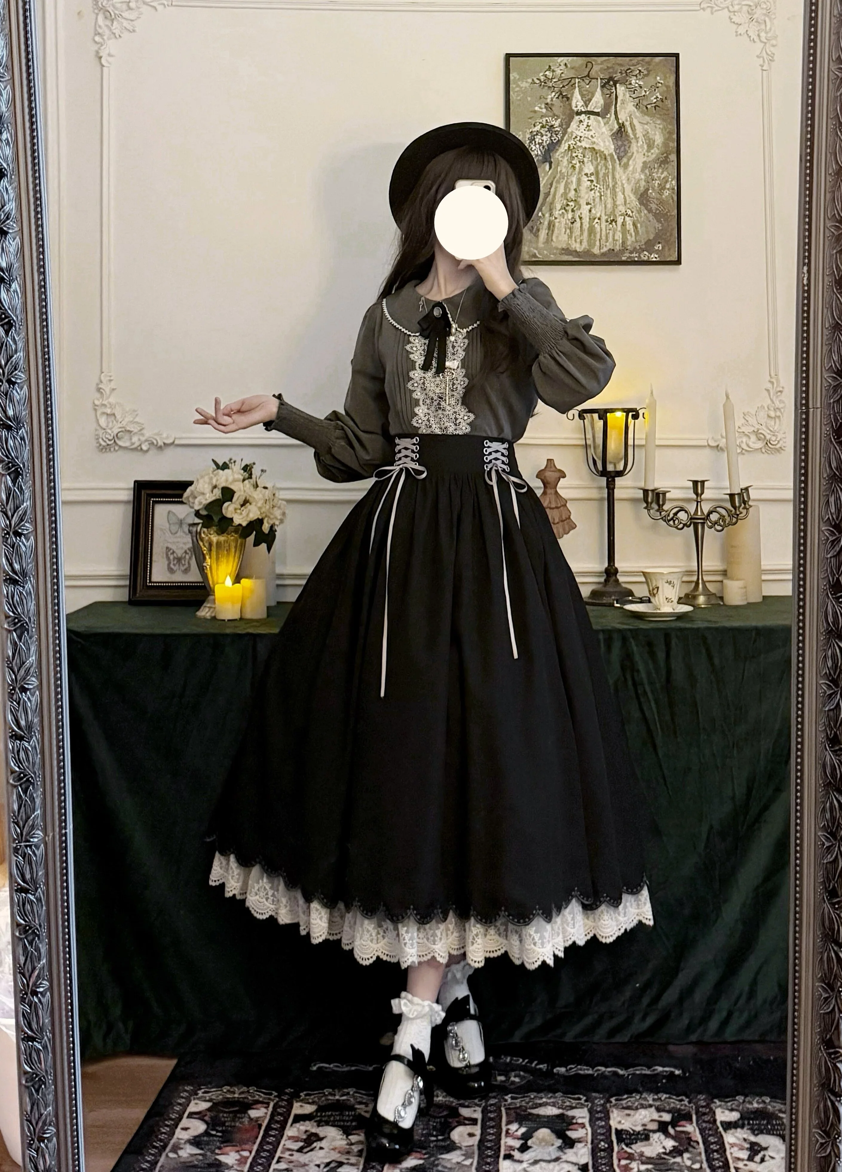 Countess's Autumn Travel - Vintage Lolita Shirt and Skirt - Image 26