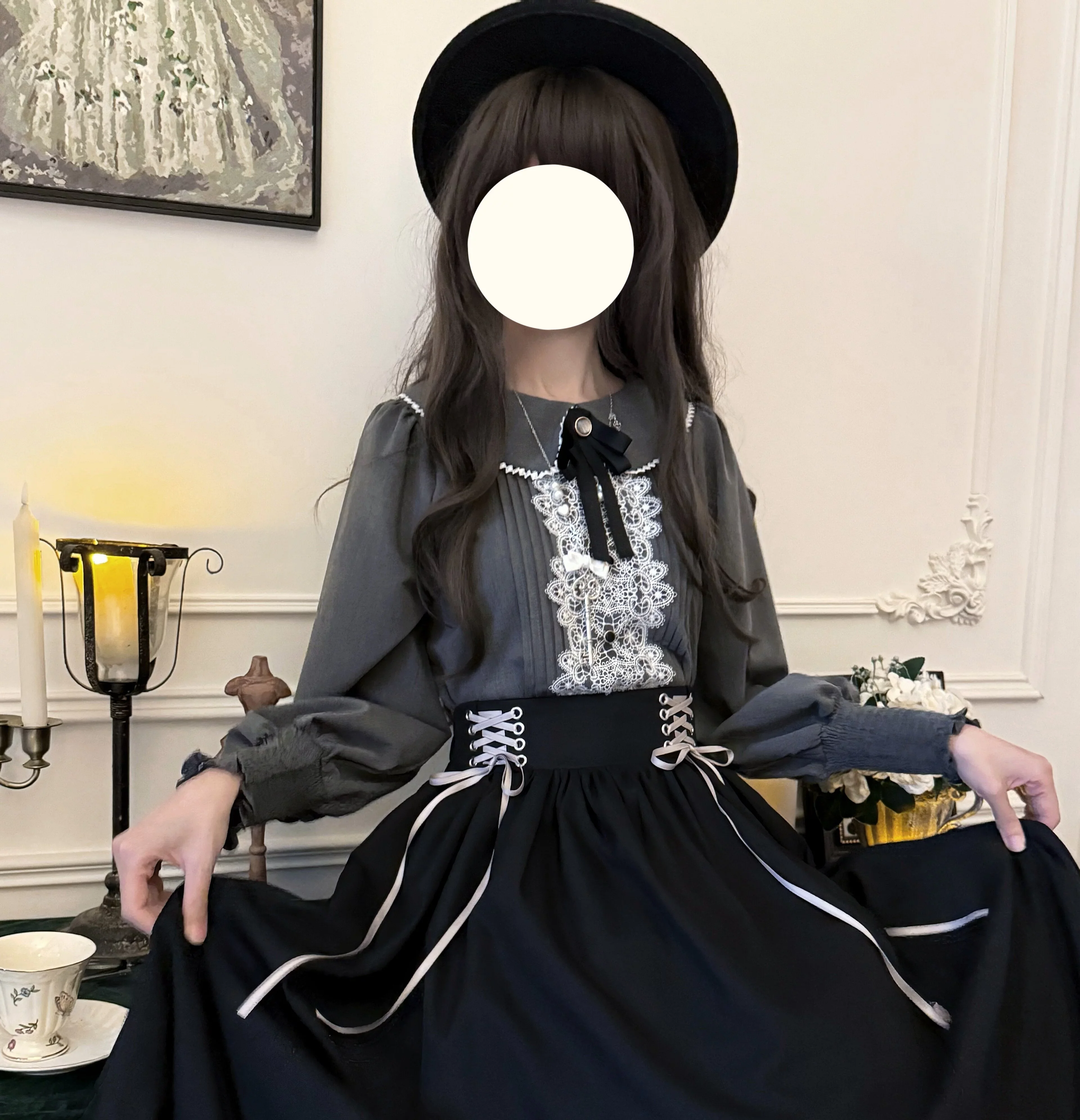 Countess's Autumn Travel - Vintage Lolita Shirt and Skirt - Image 29