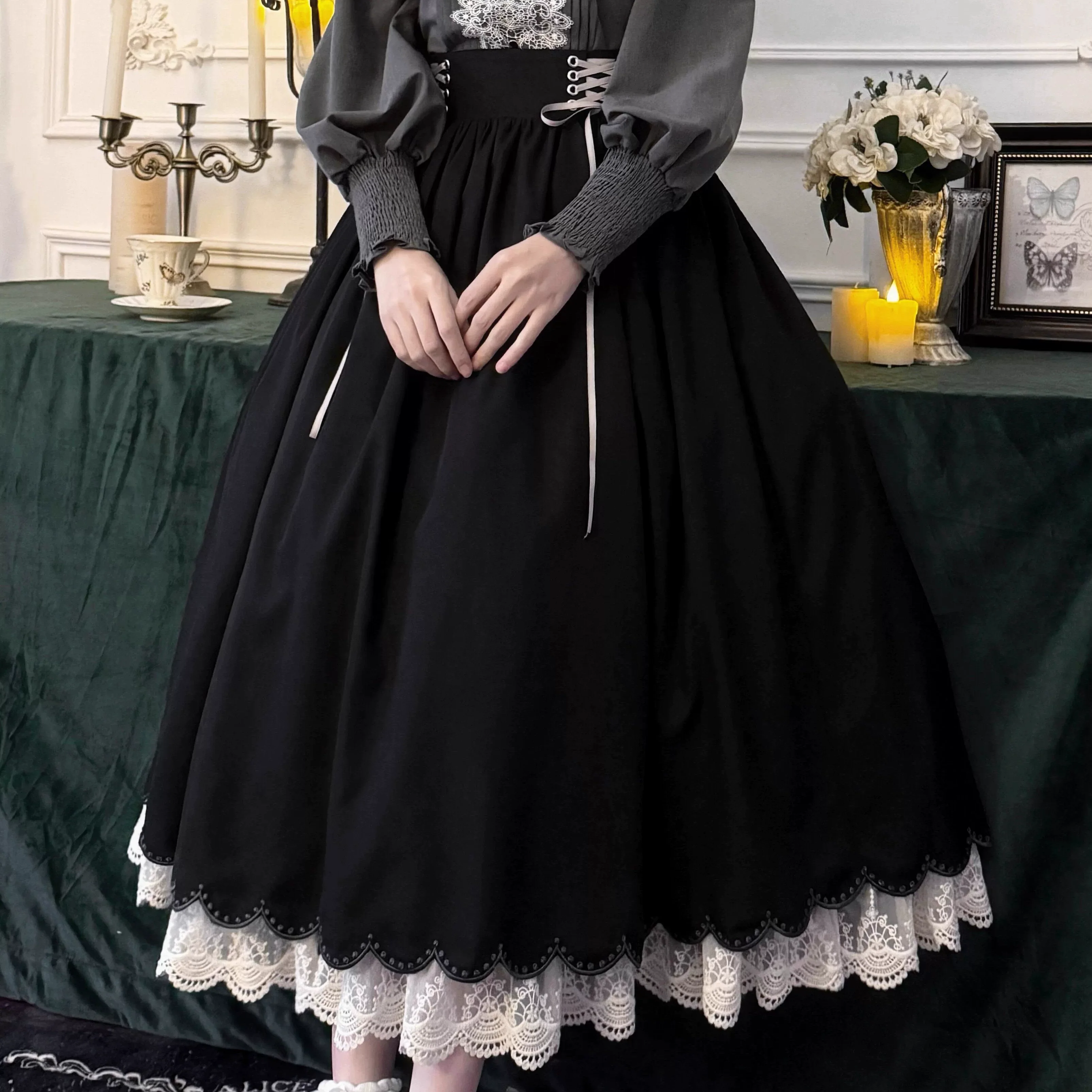 Countess's Autumn Travel - Vintage Lolita Shirt and Skirt - Image 31