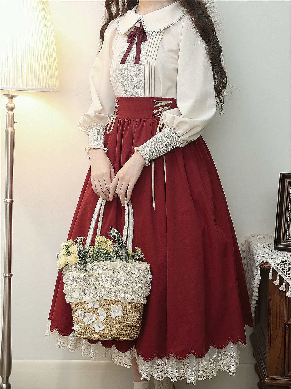 Countess's Autumn Travel - Vintage Lolita Shirt and Skirt - Image 5