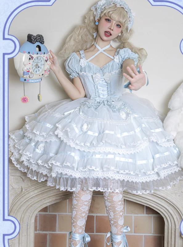 Puppets and Doll - Sweet Lolita OP Dress Multicolor - Image 32