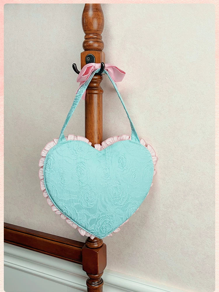Sweetheart Petal - Color Block Sweet Lolita KC, Heart-shaped Bag - Image 10