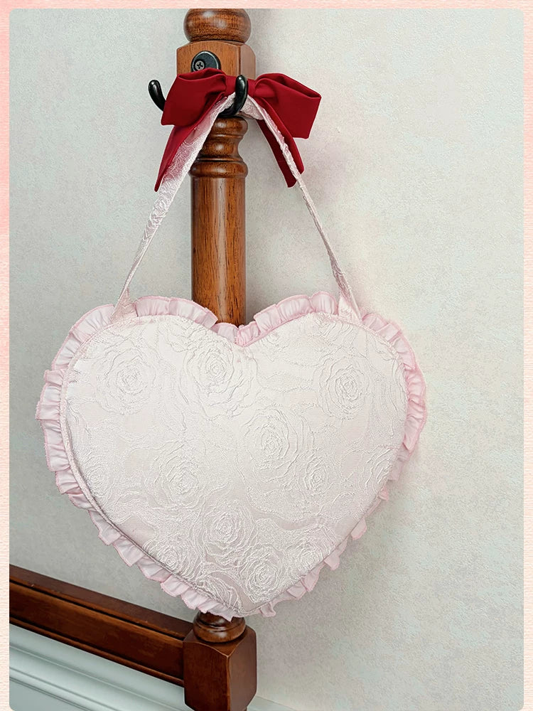 Sweetheart Petal - Color Block Sweet Lolita KC, Heart-shaped Bag - Image 12