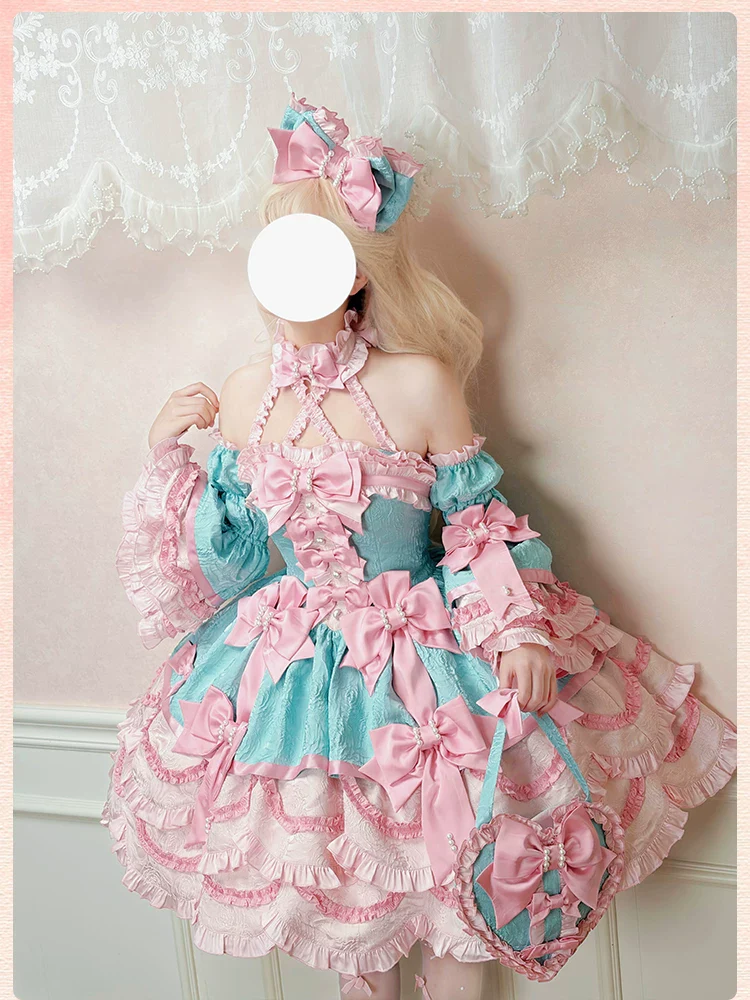 Sweetheart Petal - Color Block Sweet Lolita KC, Heart-shaped Bag - Image 19
