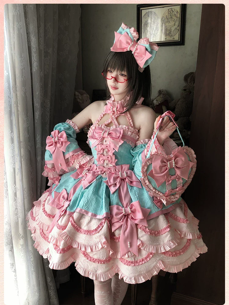 Sweetheart Petal - Color Block Sweet Lolita KC, Heart-shaped Bag - Image 20