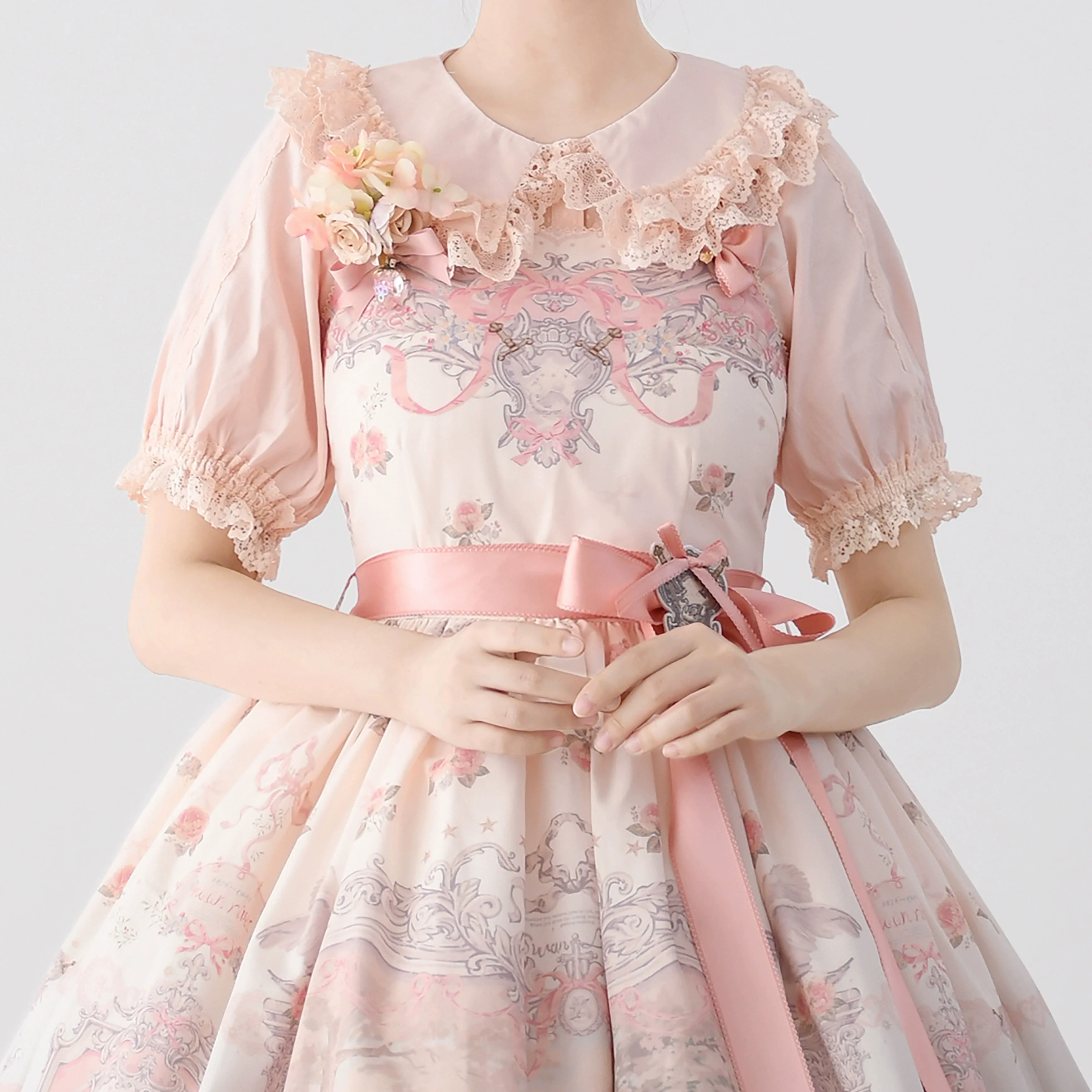 Hyde Garden - Cotton Lolita Blouse Puff Short Sleeve Shirt - Image 10