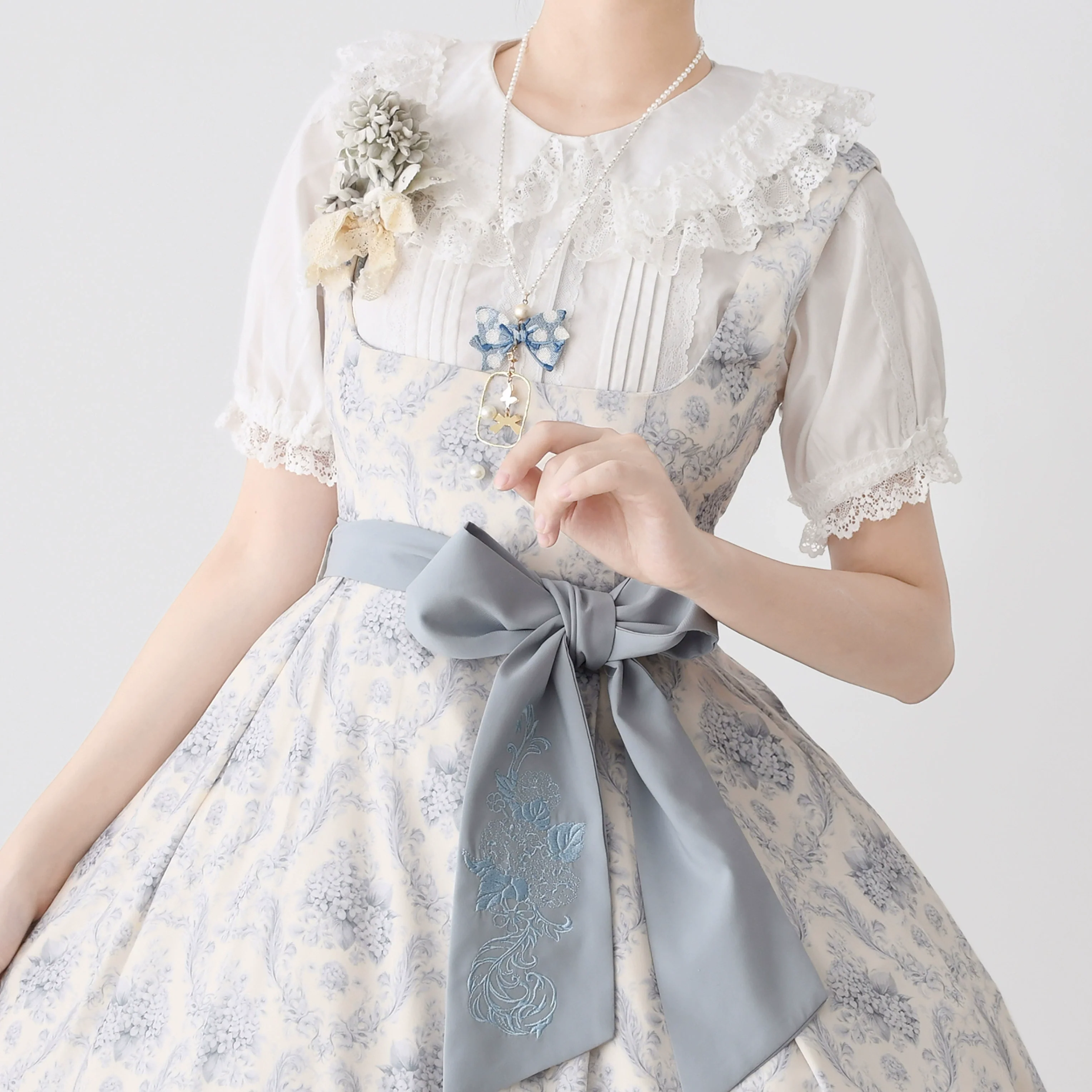 Hyde Garden - Cotton Lolita Blouse Puff Short Sleeve Shirt - Image 4