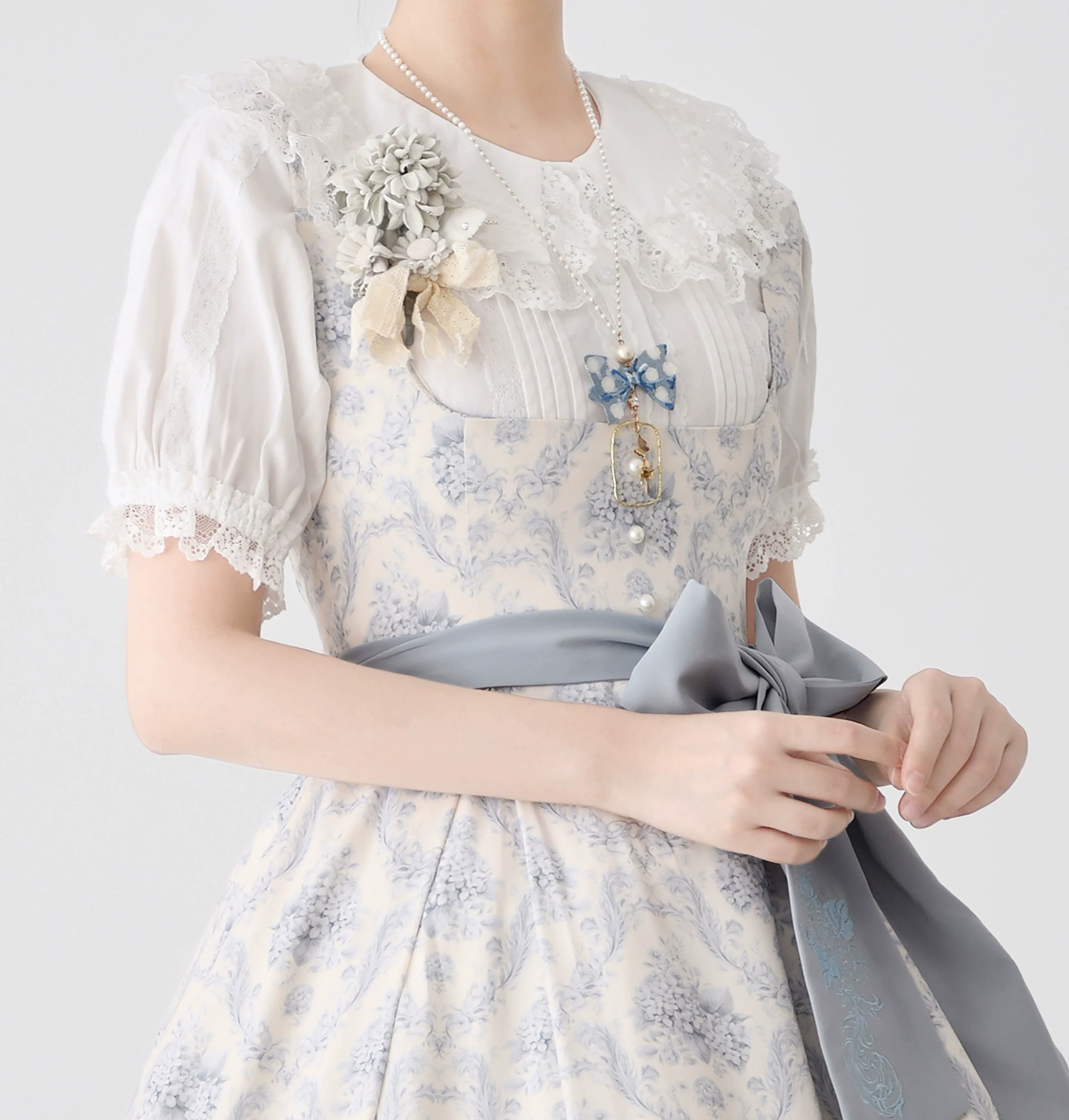 Hyde Garden - Cotton Lolita Blouse Puff Short Sleeve Shirt - Image 5