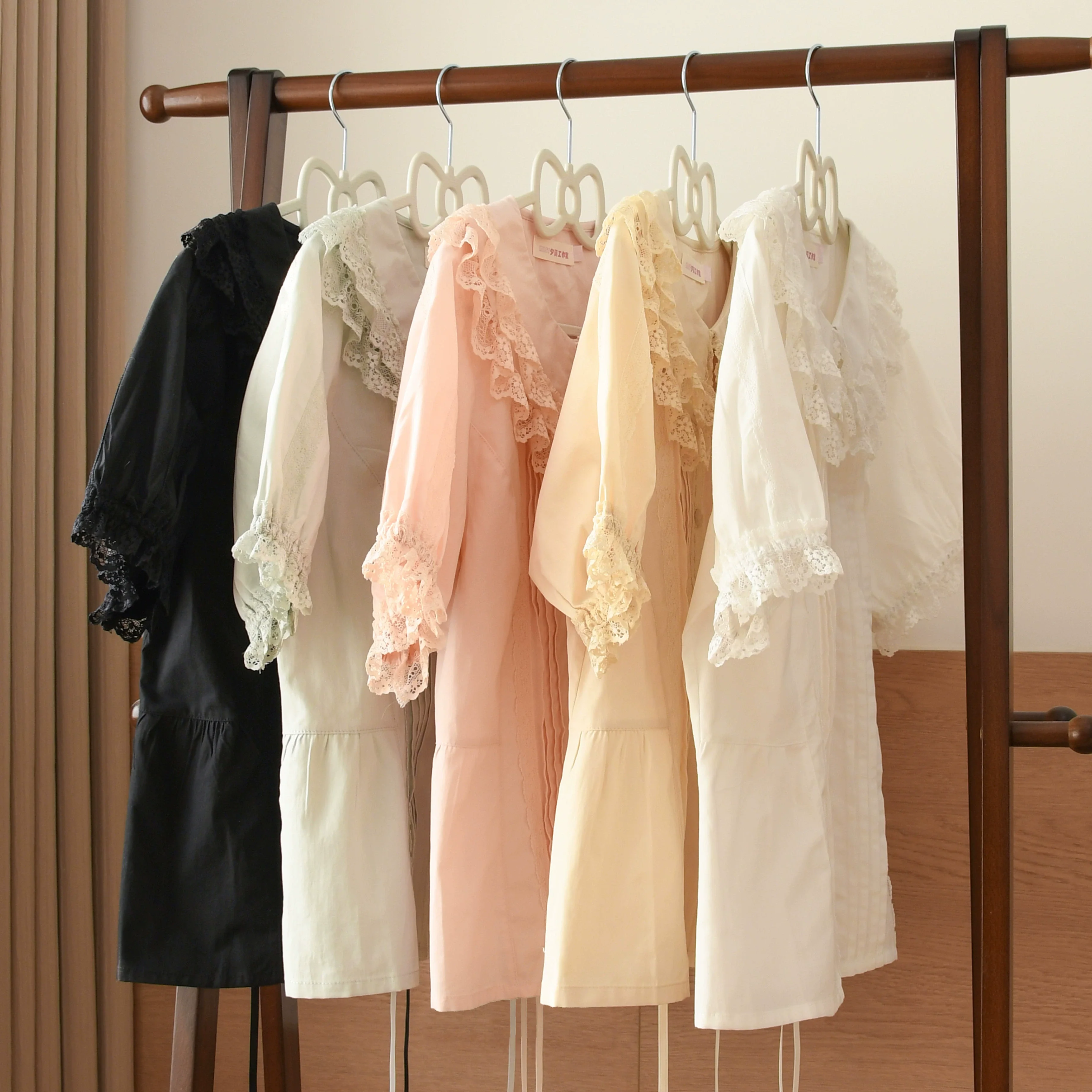 Hyde Garden - Cotton Lolita Blouse Puff Short Sleeve Shirt - Image 6