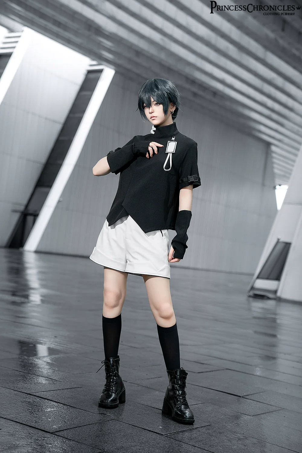 White Cat - Futuristic Style Cool Lolita Pants Suit With Cat Ear Coat - Image 35