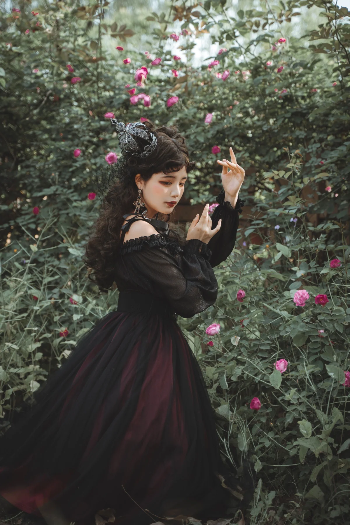 The Girl Assassin - Halloween Gothic Lolita Irregularly Hemline Dress - Image 15