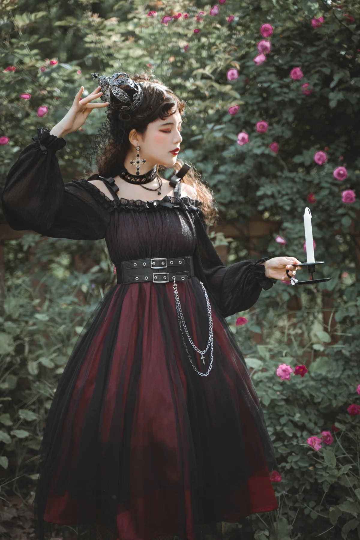 The Girl Assassin - Halloween Gothic Lolita Irregularly Hemline Dress - Image 16